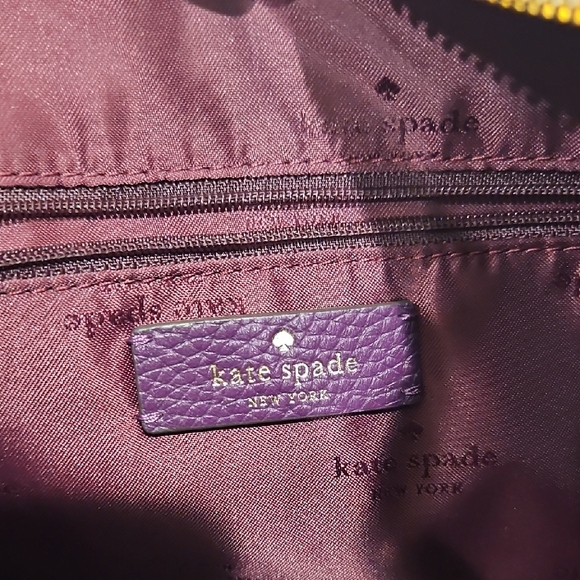 Kate Spade Janie Purple Leather Shoulder Bag - Picture 6 of 10